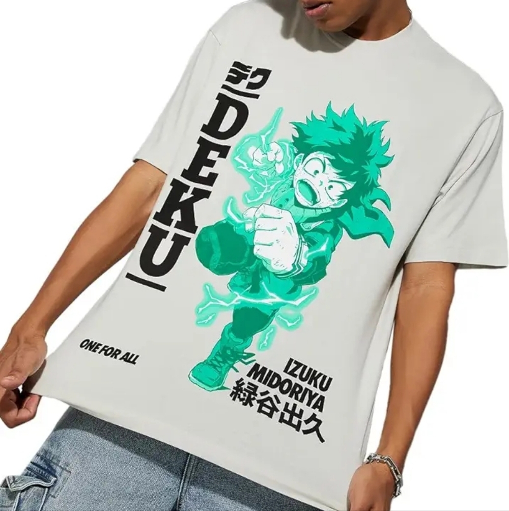 Old Navy My Hero Academia Deku Izuku Midoriya One For All Short Sleeve T-shirt L